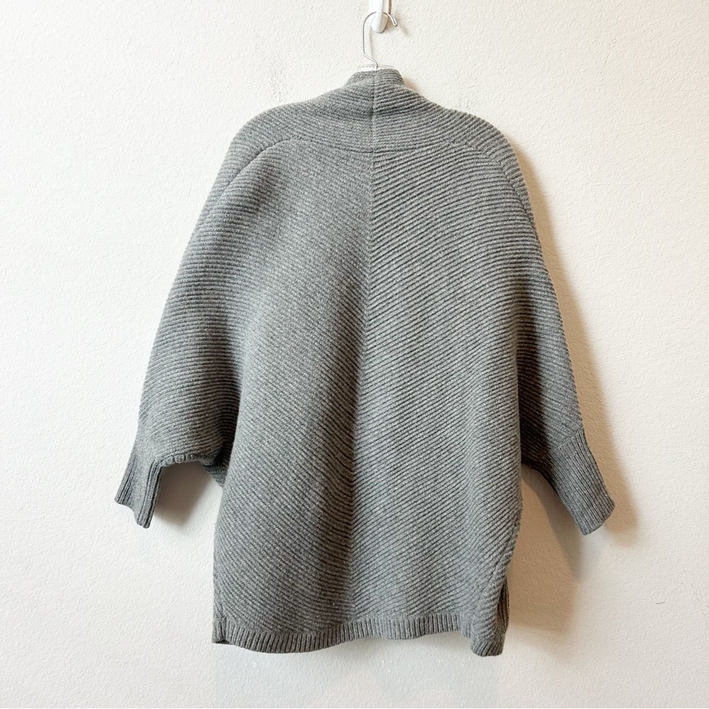 Madewell Heather Gray Women's 100% Merino Wool Sculptor Open Cardigan Sz M/L - Picture 11 of 15